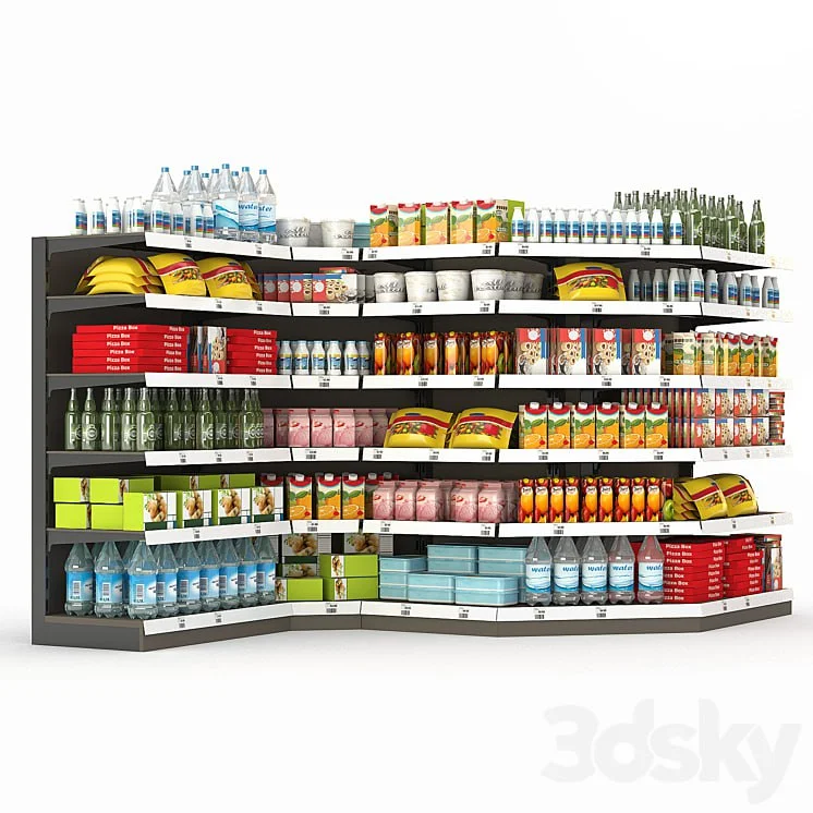 Racks for the store with filling